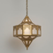 Handmade Moroccan Brass Lamp, Milky Glass Boho Lighting (pl-2021)