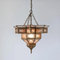 Handmade Moroccan Brass Pendant Lamp - Milky Glass Boho Light (pl-2018)