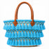 Moroccan Straw Beach Bag – Beige Tassel Tote with Leather Handles