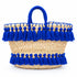 Handmade Straw Beach Bag – Black Tassel Tote, Openwork