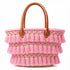Moroccan Straw Beach Bag – Beige Tassel Tote with Leather Handles