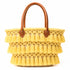Moroccan Straw Beach Bag – Beige Tassel Tote with Leather Handles