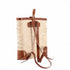 Handmade Straw Backpack Basket with Leather Handles