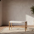 Handmade Woven Leather Bench - Entryway or Bedroom Bench
