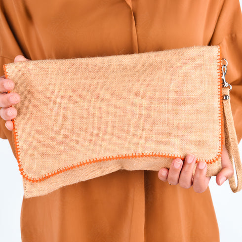 Boho Jute Clutch Handbag – Perfect for Summer Getaways & Wedding Gifts