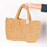 Khaki Large Raffia Croched Bag – Stylish Beach Essential