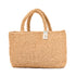 Khaki Large Raffia Croched Bag – Stylish Beach Essential