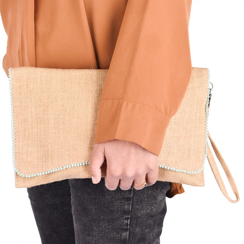 Artisan Jute Clutch Handbag – Perfect for Bridesmaids & Getaways