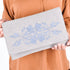 Elegant Linen Clutch Handbag – Moroccan Embroidery for Special Occasions