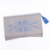 Elegant Linen Clutch Handbag – Moroccan Embroidery for Special Occasions