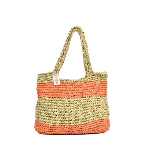 Beach Raffia Crocheted Tote Bag - Spacious Vacation Tote