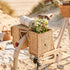 Handmade Reed Bicycle Basket Luggage Rack With Dual Straw Pockets | Summer Bike Decor Gift
