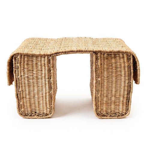 Handmade Reed Bicycle Basket Luggage Rack With Dual Straw Pockets | Summer Bike Decor Gift