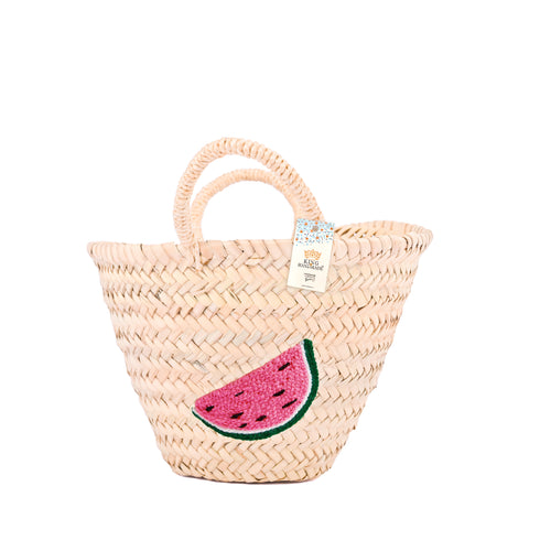 Watermelon Embroidered Straw Beach Bag -  Honeymoon & Vacation Tote