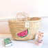 Watermelon Embroidered Straw Beach Bag -  Honeymoon & Vacation Tote