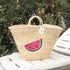 Watermelon Embroidered Straw Beach Bag -  Honeymoon & Vacation Tote