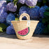Watermelon Embroidered Straw Beach Bag -  Honeymoon & Vacation Tote