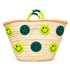 Smiley Face Straw Basket Bag | Handmade Moroccan Beach Tote Bag