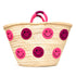 Smiley Face Straw Basket Bag | Handmade Moroccan Beach Tote Bag