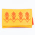 Vibrant Yellow Leather Clutch – Orange Embroidery for Chic Summer Style