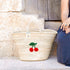 Handwoven Cherry Straw Basket – Cute Boho Tote