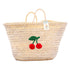 Handwoven Cherry Straw Basket – Cute Boho Tote