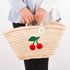 Handwoven Cherry Straw Basket – Cute Boho Tote