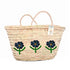 Handwoven Daisy Flower Basket - Personalized Straw Tote