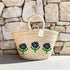 Handwoven Daisy Flower Basket - Personalized Straw Tote