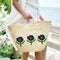 Handwoven Daisy Flower Basket - Personalized Straw Tote