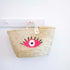 Handwoven Eye Straw Basket – Boho Tote Bag
