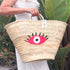 Handwoven Eye Straw Basket – Boho Tote Bag