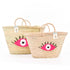 Handwoven Eye Straw Basket – Boho Tote Bag