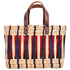 Handwoven French Basket With Blue Stripe - Eco-Friendly & Versatile Tote