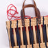 Handwoven French Basket With Blue Stripe - Eco-Friendly & Versatile Tote