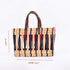 Handwoven French Basket With Blue Stripe - Eco-Friendly & Versatile Tote
