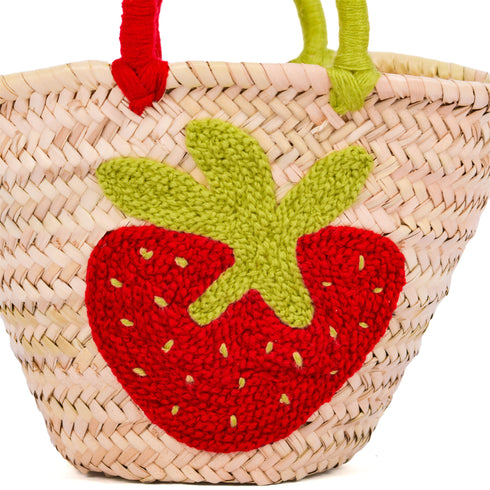 Handwoven Strawberry Basket – Cute Straw Tote