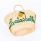 Straw Beach Bag – 'La Vita e Bella' Embroidered Tote