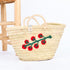 Tomato Stem Leaf Embroidered Basket - Handwoven Farmers’ Market Tote 🍅