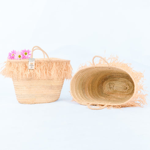 Boho Fringed Raffia Tote – The Perfect Beach, Picnic & Vacation Getaway Bag