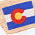 Colorado Flag Embroidered Straw Basket - Handbag & Patriotic Tote