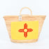 Stylish New Mexico Flag - Straw Basket with Vibrant Embroidery 🌵