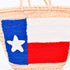 Texas Flag Embroidered Straw Basket - Handcrafted Lone Star Pride