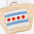Chicago Flag Embroidered Basket 🇺🇸 - Patriotic Handwoven Tote