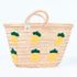 Lemons Embroidered Basket | Handwoven Summer Straw Tote 🍋