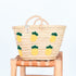 Lemons Embroidered Basket | Handwoven Summer Straw Tote 🍋