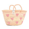Sweet Hearts Embroidered Basket - Handwoven Love-Inspired Tote 💕