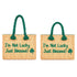 Straw Tote – 'Not Lucky Just Blessed' Embroidered Bag