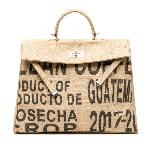 Moroccan Jute Tote Bag | Natural Travel Handbag