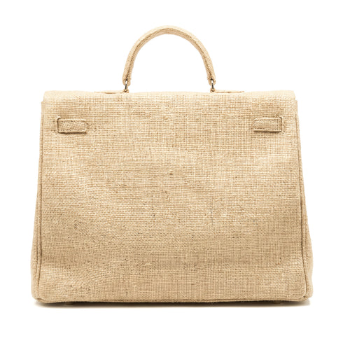 Moroccan Jute Tote Bag | Natural Travel Handbag